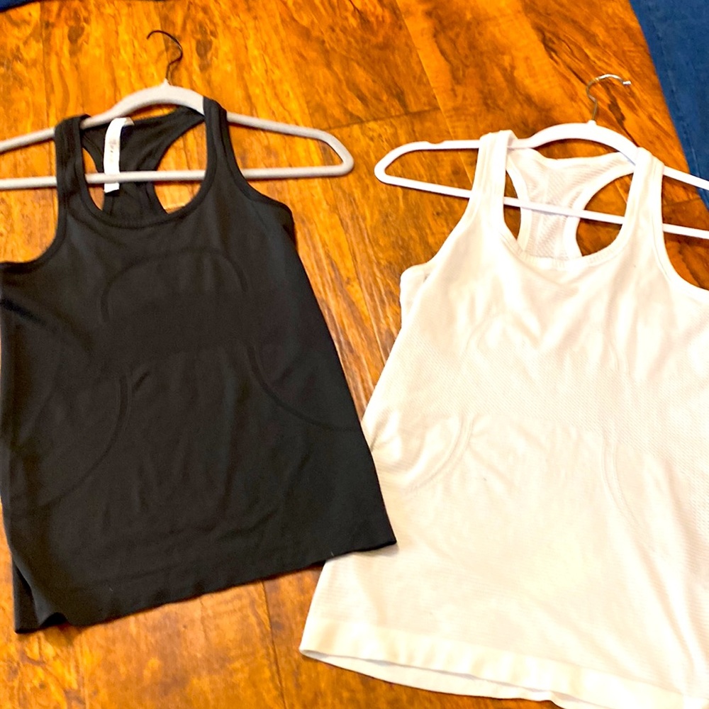 2 size 4 swiftly tech racer back tanks from lululemon BEST COLORS